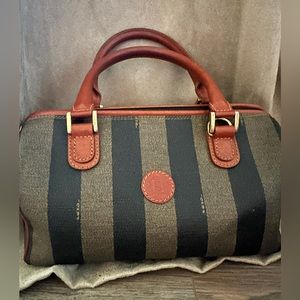 *SOLD* Vintage Fendi Pequin Mini Boston Bag